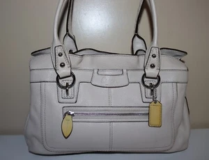 BOLSO DE HOMBRO COACH AUTÉNTICO COACH BEIGE CUERO GRANULADO F14686 - Imagen 1 de 10