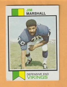 Jim Marshall Minnesota Vikings 1973 Topps #406 Ohio State Buckeyes - Imagen 1 de 2