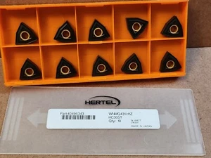(10 Pcs) HERTEL WNMG 431 H1Z HC305T Carbide Inserts NOS Part# 40495343 - Picture 1 of 3