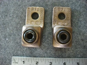 THOMAS AND BETTS T&B Copper Cable Lug 300-500, 400-500N CAT - Lot Of 2 - Picture 1 of 4