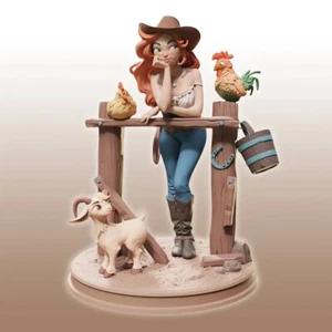 1/24 HARZ FIGUR Modellbausatz sexy süßes Cowboy Girl ungebaut unbemalt Spielzeug NEU - Bild 1 von 6