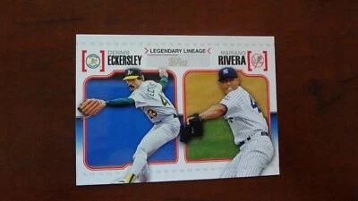 2010 TOPPS # LL26 LEGENDARY LINEAGE ECKERSLEY/RIVERA  BASEBALL CARD - Image 1 of 2