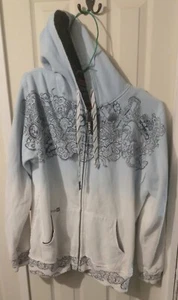 Ecko Unltd zip up hoodie XL (Baby Blue) Graffiti - Picture 1 of 9
