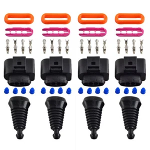 4x Ignition Coil Connector 4-Pin Plug Socket Kit For VW Seat Skoda for Audi - Picture 1 of 5
