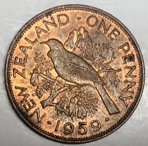 # C1311 NEW ZEALAND COIN, LARGE PENNY 1959 - Picture 1 of 2