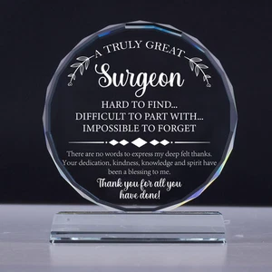 Surgeon Gifts Squisita Targa Cristallo con Confezione Regalo, Apprezzamento Gif - Foto 1 di 12