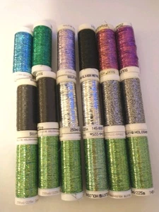 18 Sulky Holoshimmer Metallic & Invisible Sewing Embroidery Thread Spool Lot - Picture 1 of 12