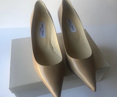 Jimmy Choo Leather Pumps Lizzy Nude Sz 9.5 - Image 1 of 4