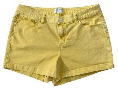 Lane Bryant Shorts Womens Size 18  Denim Yellow Signature Fit Midi Short - Image 1 of 4
