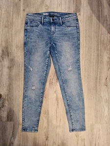 Mossimo Denim High Rise Jegging Women's 2/26R Blue Power Stretch Distressed - Picture 1 of 9