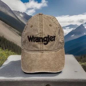 Baseballkappe Wrangler Cowboy Ranch Hand braun Leder Strapback - Bild 1 von 8