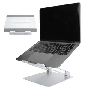 Silver Laptop Stand Computer Cooling Rack Heat Release Adjustable Notebook H NEW - Afbeelding 1 van 12