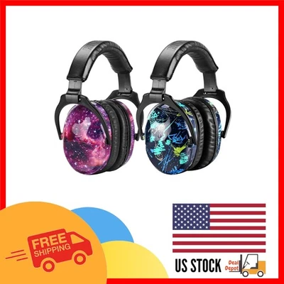 Cómodos auriculares con cancelación de ruido para niños - Paquete de 2 diseños de nebulosas y rap Foto 1 de 4