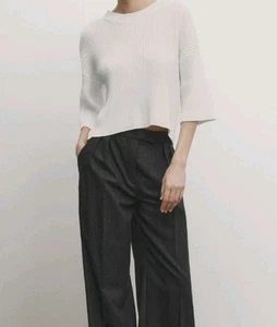 MASSIMO DUTTI, Sommerpulli, Crop, Pulli, Kurzarm, L, 38/ 40 ,  Neu, Viskose - Bild 1 von 12