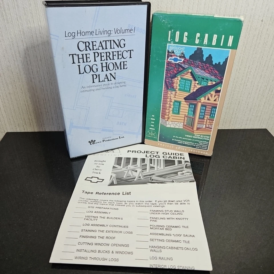 Log Cabin Design Build Estimate How To VHS Lot Step By Step Video Instruction - Image 1 of 4