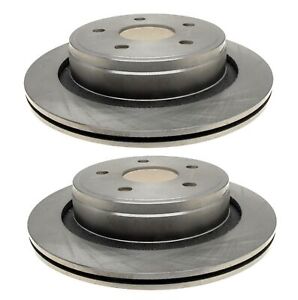 Pair Set of 2 Rear Vented 353mm Disc Brake Rotors ACDelco For Dodge Ram 1500