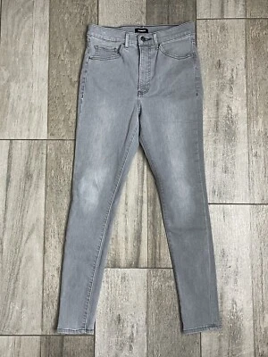 Pantalones de mezclilla Express ajustados hiper elásticos para mujer talla 4 R tiro alto gris 26X26 Foto 1 de 4