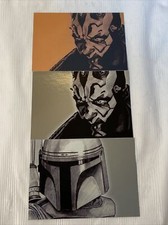 2009 Star Wars Galaxy Series 4 Foil Art Card BOBA FETT & DARTH MAUL