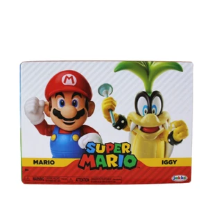 Jakks Pacific World of Nintendo Super Mario & Iggy 4" Action Figure 2 Pack - Picture 1 of 4