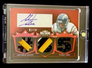 2007 Antonio Gates Triple Threads Triple Relic Patch Auto 1/18!!! Rare!!!🔥📈 - Picture 1 of 4