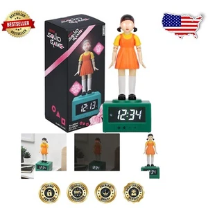 Official Squid Game Doll Alarm Clock – Night Light & Red Light/Green Light Game - Picture 1 of 10