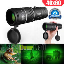 Day/Night 40X60 Monocular Starscope BAK4 HD High Power Hunting Camping Telescope