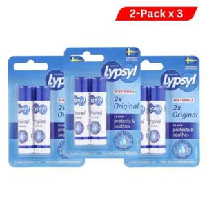 3 x Lypsyl Lip Balm Original Mint Intense protection Moisturizing 4.2 g 2 Stick - Picture 1 of 3