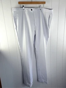 NWT Lorenzo Bruno Italian Design White Pants 50x43 Shiny Formal Suit Bottom $449 - Picture 1 of 11