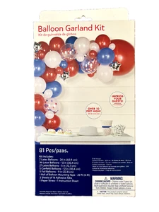 81 piece Red White Blue Balloons Garland Arch Kit July 4th Patriotic decor - Picture 1 of 3