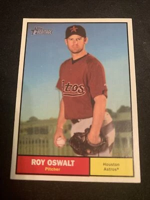 2010 Topps Heritage Baseball Card #272 Roy Oswalt Houston Astros NmMt Free Ship! - Image 1 of 2
