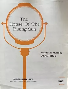 The House Of The Rising Sun (Recorded By The Animals) (Australian Sheet Music) - Picture 1 of 1