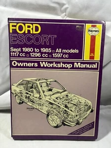 Haynes Workshop Manual Hardback Book Ford Escort Petrol 1980-1985 1117cc 1597cc - Picture 1 of 9