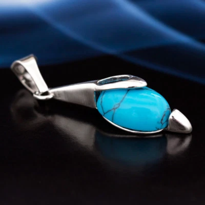 Türkis Silber 925 Anhänger Sterlingsilber Damen Schmuck A456 - Bild 1 von 2