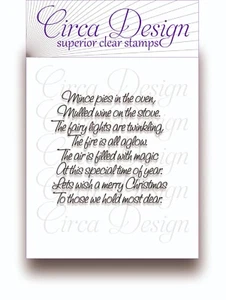 Clear Unmounted Christmas Festive Verse Sentiment Rubber Stamp XMVS28 - Picture 1 of 2