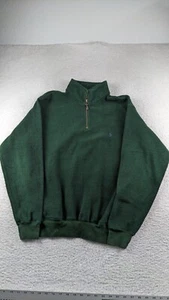 Polo Ralph Lauren Fleece Jacket 1/4 Zip Men's Medium Green - Picture 1 of 8