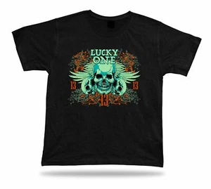 Tshirt Tee Shirt Birthday Gift Idea Lucky One Number 13 Skull Emblam Classic - Picture 1 of 8