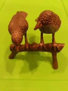 Two Birds Made Of Metal standing on a branch good condition  - Picture 1 of 12