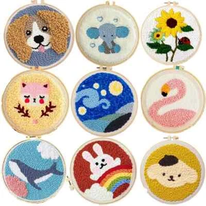 Punch Needle Embroidery Kit for Beginners Easy Hand Sewing Work Home Decor Gifts - Picture 1 of 23