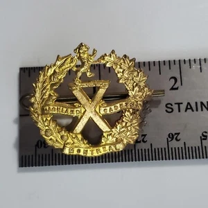 NO. 4 MONTREAL HIGHLAND CADET BATTALION COLLAR BADGE - Picture 1 of 4