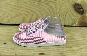 Spenco Shoes Womens 10B Red Striped Santa Rosa Orthotic Sneakers AthleticNew - Picture 1 of 6