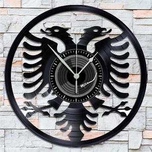 Wanduhr auf Vinyl Schallplatte 33 Umdrehungen Handarbeit - ALBANIEN - - Bild 1 von 2