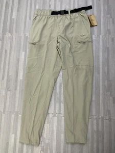 Unipro Trek Qwick-Dry Outdoor Belted Cargo Joggers Mens M Laurel Oak Beige $50 - Picture 1 of 8