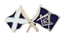 Scotland and Masonic Freemasonry Friendship Pin Badge