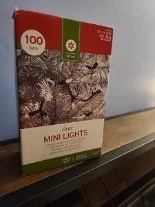Christmas Clear 100 Mini Lights Indoor Outdoor Set - Picture 1 of 1