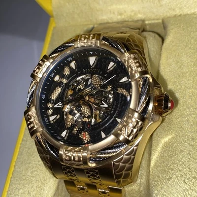 Reloj Hombre Invicta Bolt King Snake Automático Tono Dorado 32319 Totalmente Nuevo Foto 1 de 4