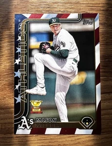 2025 Topps Series 2 - Mason Miller Independence Day /76 Oakland Athletics MLB - Picture 1 of 2