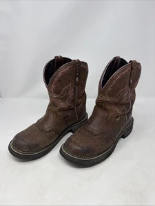 JUSTIN GYPSY Botas Mujer 8B Cuero Marrón Botas Occidentales L9903 - Imagen 1 de 11