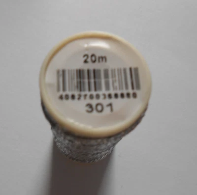 Coats Diaderm Metallic Embroidery Thread 20 m spool Silver - Image 1 of 2