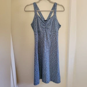 Prana blau Glitzer Spacedye Amaya Outdoor Freizeit Athleisure ärmelloses Kleid - Bild 1 von 9