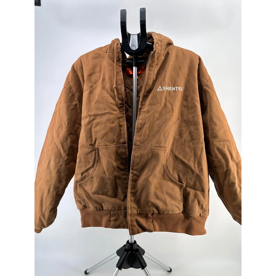 Chaqueta de Trabajo CornerStone Port Authority Marrón Acolchada Forrada con Capucha XL SHENTEL Foto 1 de 4